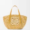 Medium Eclipse Basket in Raffia and Calfskin Medium Eclipse Basket in Raffia and Calfskin