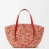 Medium Eclipse Basket in Raffia and Calfskin Medium Eclipse Basket in Raffia and Calfskin