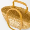 Medium Eclipse Basket in Raffia and Calfskin Medium Eclipse Basket in Raffia and Calfskin