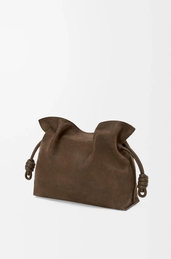 Medium Flamenco Clutch in Grained Nubuck Medium Flamenco Clutch in Grained Nubuck