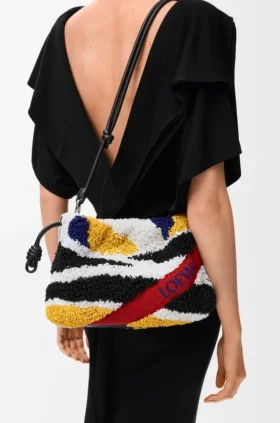 Medium Flamenco Purse in Embroidered Nappa