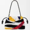 Medium Flamenco Purse in Embroidered Nappa Medium Flamenco Purse in Embroidered Nappa