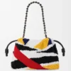 Medium Flamenco Purse in Embroidered Nappa Medium Flamenco Purse in Embroidered Nappa