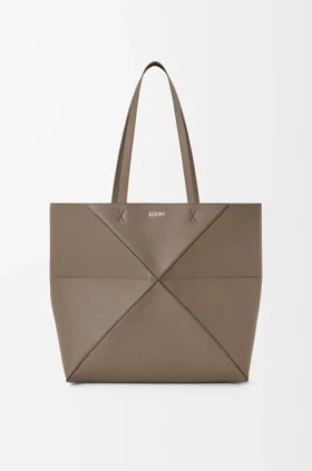 Medium Horizontal Puzzle Fold Tote in Soft Grained Calfskin