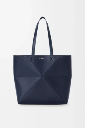 Medium Horizontal Puzzle Fold Tote in Soft Grained Calfskin