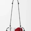 Medium Lion Beads Flamenco Purse in Beaded Canvas and Calfskin