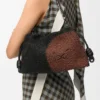 Medium Lion Beads Flamenco Purse in Beaded Canvas and Calfskin