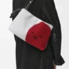 Medium Lion Beads Flamenco Purse in Beaded Canvas and Calfskin