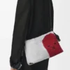 Medium Lion Beads Flamenco Purse in Beaded Canvas and Calfskin
