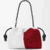 Medium Lion Beads Flamenco Purse in Beaded Canvas and Calfskin