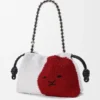 Medium Lion Beads Flamenco Purse in Beaded Canvas and Calfskin