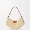 Medium Loewe Swing Bag in Raffia and Calfskin Medium Loewe Swing Bag in Raffia and Calfskin