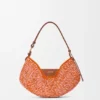 Medium Loewe Swing Bag in Raffia and Calfskin Medium Loewe Swing Bag in Raffia and Calfskin