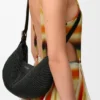 Medium Loewe Swing Bag in Raffia and Calfskin Medium Loewe Swing Bag in Raffia and Calfskin