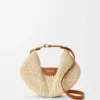 Medium Loewe Swing Bag in Raffia and Calfskin Medium Loewe Swing Bag in Raffia and Calfskin