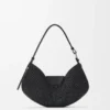 Medium Loewe Swing Bag in Raffia and Calfskin Medium Loewe Swing Bag in Raffia and Calfskin
