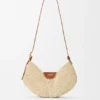Medium Loewe Swing Bag in Raffia and Calfskin Medium Loewe Swing Bag in Raffia and Calfskin