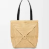 Medium Puzzle Fold Tote in Raffia Medium Puzzle Fold Tote in Raffia