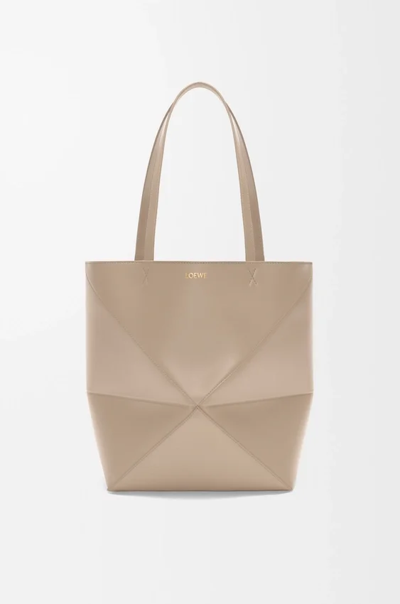 Medium Puzzle Fold Tote in Shiny Calfskin Medium Puzzle Fold Tote in Shiny Calfskin