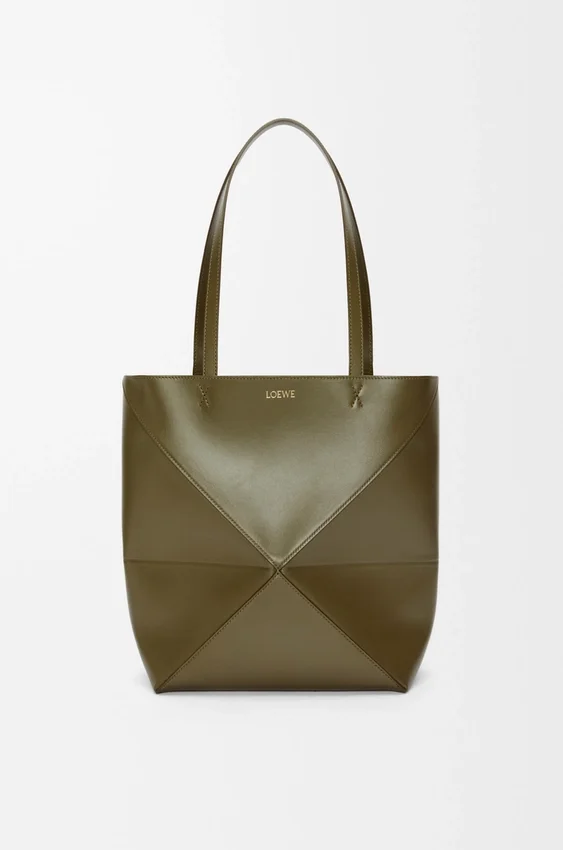 Medium Puzzle Fold Tote in Shiny Calfskin Medium Puzzle Fold Tote in Shiny Calfskin