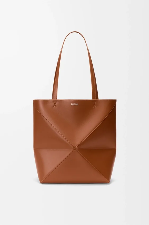 Medium Puzzle Fold Tote in Shiny Calfskin Medium Puzzle Fold Tote in Shiny Calfskin