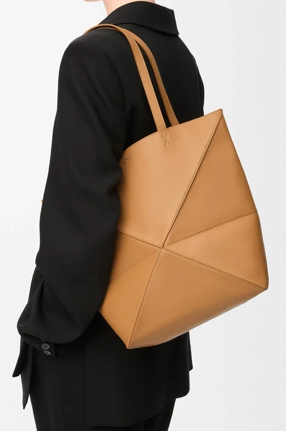 Medium Puzzle Fold Tote in Shiny Calfskin Medium Puzzle Fold Tote in Shiny Calfskin