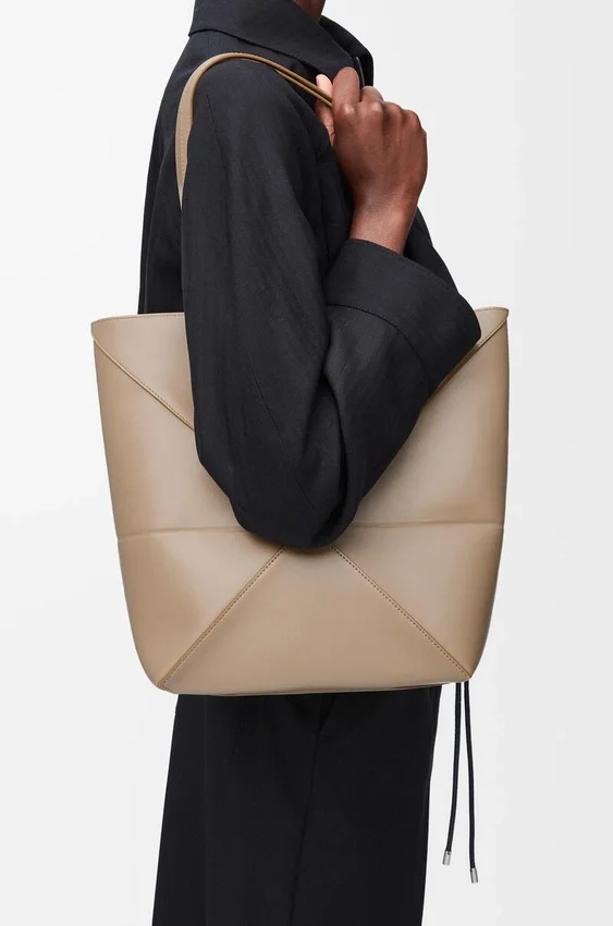 Medium Puzzle Fold Tote in Shiny Calfskin Medium Puzzle Fold Tote in Shiny Calfskin