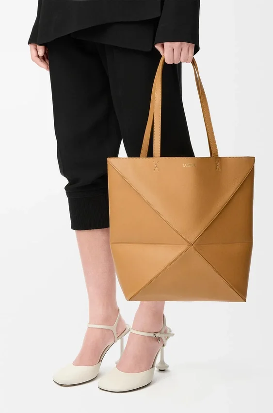 Medium Puzzle Fold Tote in Shiny Calfskin Medium Puzzle Fold Tote in Shiny Calfskin