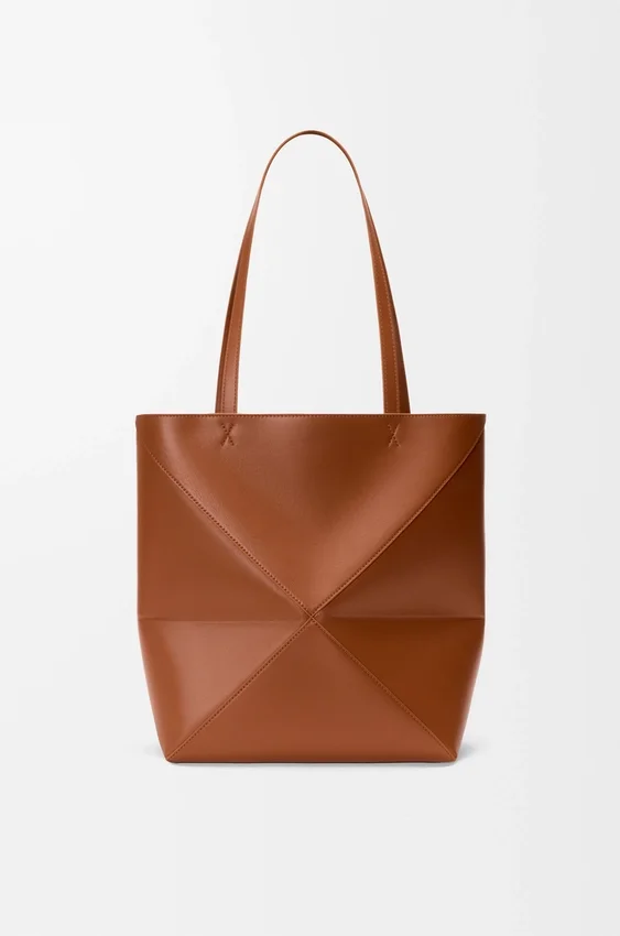 Medium Puzzle Fold Tote in Shiny Calfskin Medium Puzzle Fold Tote in Shiny Calfskin