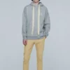 Men”S Loewe Anagram Embroidered Hooded Long Sleeves Gray H6109701Si