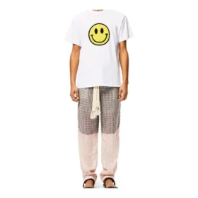 Men”S Loewe Chest Smiling Face Printing Pure Cotton Short Sleeve White H616341X87-2100 Men”S Loewe Chest Smiling Face Printing Pure Cotton Short Sleeve White H616341X87-2100