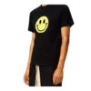 Men”S Loewe Chest Yellow Smiling Face Short Sleeve Black H616341X87-1100
