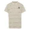 Men”S Loewe Stripe Short Sleeve White H6109650Pc-2396