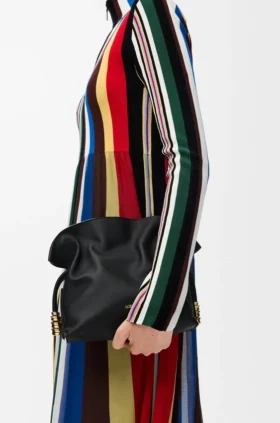 Mini Coil Flamenco Clutch in Nappa Calfskin