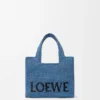 Mini Loewe Font Tote in Raffia Mini Loewe Font Tote in Raffia