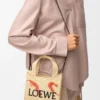 Mini Loewe Font Tote in Raffia Mini Loewe Font Tote in Raffia