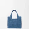 Mini Loewe Font Tote in Raffia Mini Loewe Font Tote in Raffia