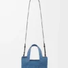 Mini Loewe Font Tote in Raffia Mini Loewe Font Tote in Raffia