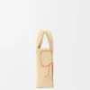Mini Loewe Font Tote in Raffia Mini Loewe Font Tote in Raffia