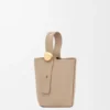 Mini Pebble Bucket Bag in Soft Grained Calfskin