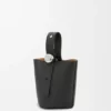 Mini Pebble Bucket Bag in Soft Grained Calfskin