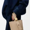 Mini Pebble Bucket Bag in Soft Grained Calfskin