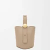 Mini Pebble Bucket Bag in Soft Grained Calfskin