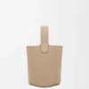 Mini Pebble Bucket Bag in Soft Grained Calfskin