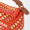 Mini Puzzle Edge Bag in Raffia and Calfskin Mini Puzzle Edge Bag in Raffia and Calfskin