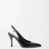 New Comic Slingback Pump in Mixed Leather New Comic Slingback Pump in Mixed Leather