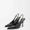 New Comic Slingback Pump in Mixed Leather New Comic Slingback Pump in Mixed Leather