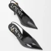 New Comic Slingback Pump in Mixed Leather New Comic Slingback Pump in Mixed Leather