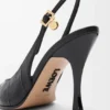 New Comic Slingback Pump in Mixed Leather New Comic Slingback Pump in Mixed Leather