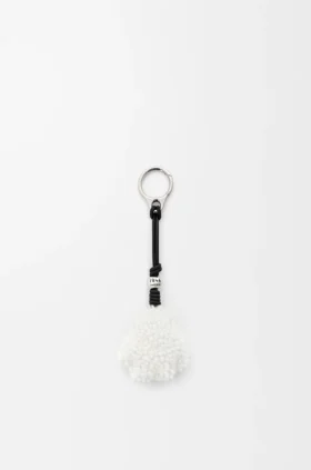 Paw Charm in Shearling and Calfskin
